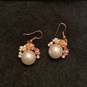 Floral Rose Gold Earrings